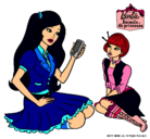 Dibujo Barbie con el teléfono móvil pintado por kalle