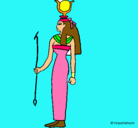 Dibujo Hathor pintado por nikna