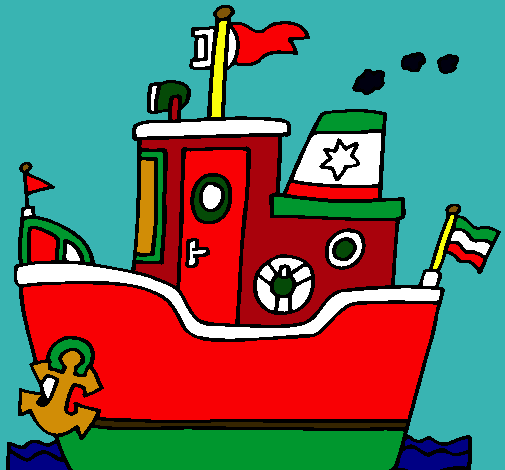 Dibujo de Barco con ancla pintado por Maito en Dibujos.net el día
