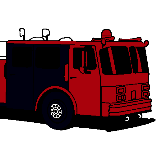 Dibujo Camión de bomberos pintado por chykys
