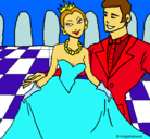Dibujo Princesa y príncipe en el baile pintado por iiiiiiio