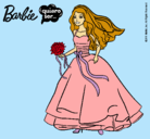 Dibujo Barbie vestida de novia pintado por chirri