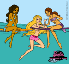 Dibujo Barbie y sus amigas pintado por akuasilver