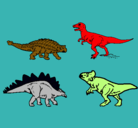Dibujo Dinosaurios de tierra pintado por jama