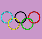 Dibujo Anillas de los juegos olimpícos pintado por guayaran