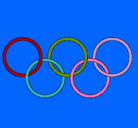 Dibujo Anillas de los juegos olimpícos pintado por guanda