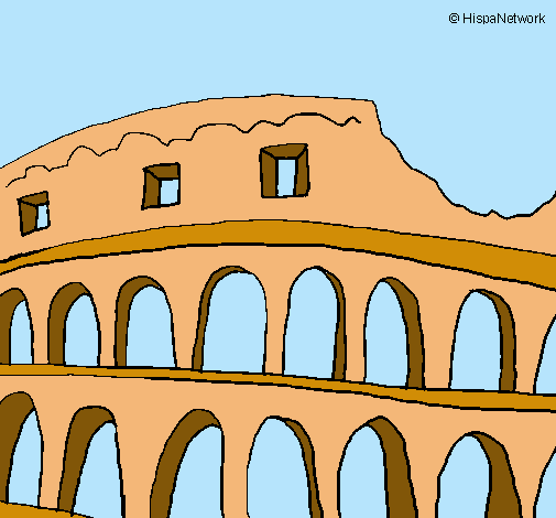 Dibujo Coliseo pintado por lani