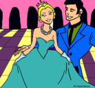 Dibujo Princesa y príncipe en el baile pintado por FLORIANYELIS