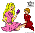 Dibujo Barbie con el teléfono móvil pintado por fiorela