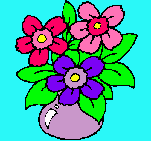 Dibujo Jarrón de flores pintado por montsita