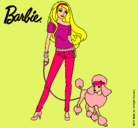 Dibujo Barbie con look moderno pintado por Loren