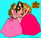 Dibujo Barbie y sus amigas princesas pintado por wilmarlys