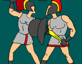 Dibujo Lucha de gladiadores pintado por ROSIO