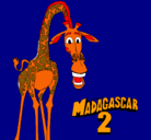 Dibujo Madagascar 2 Melman pintado por mpmp