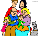 Dibujo Familia pintado por leand