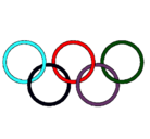 Dibujo Anillas de los juegos olimpícos pintado por rocio_m