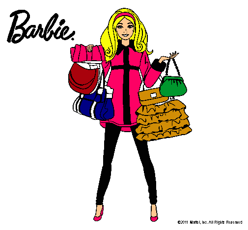 Dibujo Barbie de compras pintado por ernesotto