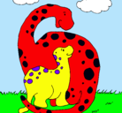 Dibujo Dinosaurios pintado por leo7