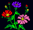 Dibujo Conjunto floral pintado por julita