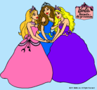 Dibujo Barbie y sus amigas princesas pintado por ZACO165