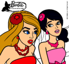 Dibujo Barbie y su amiga pintado por Aslian