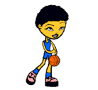 Dibujo Jugadora de básquet pintado por blaveta