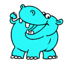 Dibujo Hipopótamo pintado por sdkfasdjh