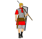 Dibujo Soldado romano pintado por brais