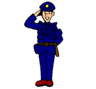 Dibujo Policía saludando pintado por tobyy