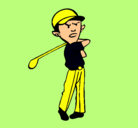 Dibujo Jugador de golf pintado por rey49