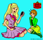 Dibujo Barbie con el teléfono móvil pintado por afgwqhgoaog