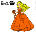 Dibujo Barbie vestida de novia pintado por ernesotto