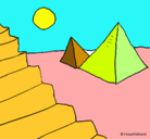 Dibujo Pirámides pintado por rodi