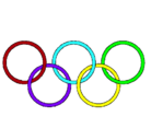 Dibujo Anillas de los juegos olimpícos pintado por unax