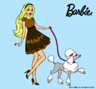 Dibujo Barbie paseando a su mascota pintado por kenymy