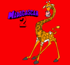 Dibujo Madagascar 2 Melman pintado por oliymeli