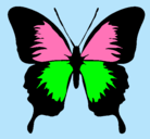 Dibujo Mariposa con alas negras pintado por nikna