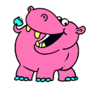 Dibujo Hipopótamo pintado por mich4