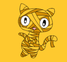Dibujo Gato garabato momia pintado por Mia1