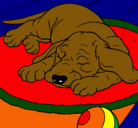Dibujo Perro durmiendo pintado por juliieta