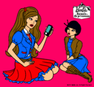 Dibujo Barbie con el teléfono móvil pintado por Dalia10