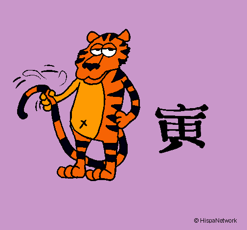Dibujo Tigre pintado por 20032000