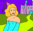 Dibujo Princesa y castillo pintado por prinsi 144