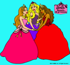 Dibujo Barbie y sus amigas princesas pintado por lasmasways