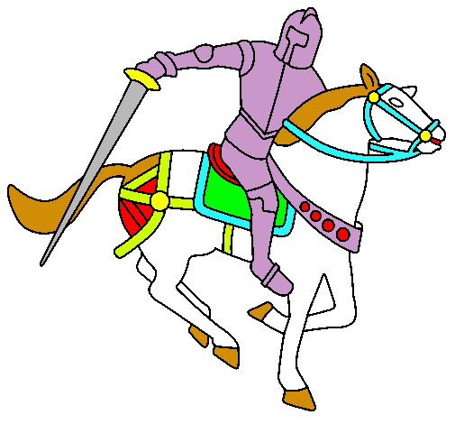 Dibujo Caballero a caballo IV pintado por alvaroso