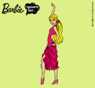 Dibujo Barbie flamenca pintado por Loren
