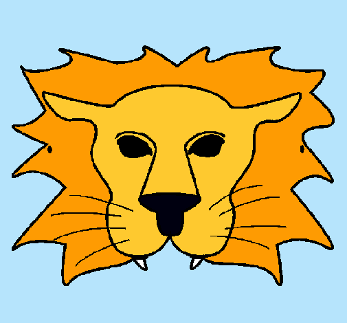 Dibujo León pintado por arocena