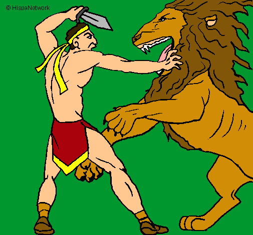 Gladiador contra león