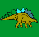 Dibujo Stegosaurus pintado por venom