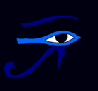 Dibujo Ojo Horus pintado por vivil